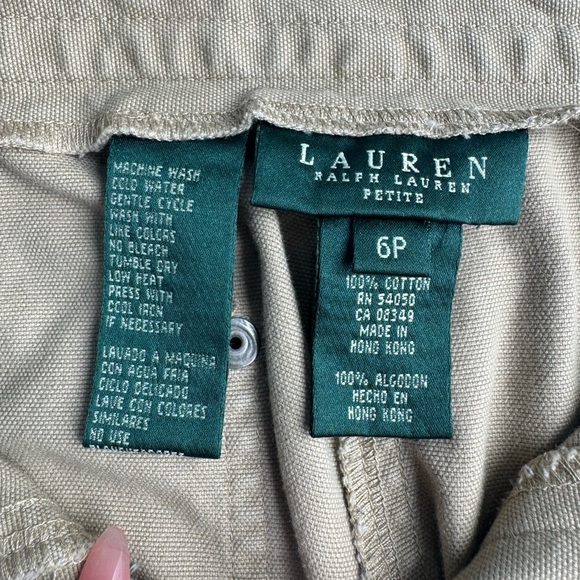 Lauren Ralph Lauren Woman’s Tan Cargo Shorts Size 6P - Picture 10 of 12
